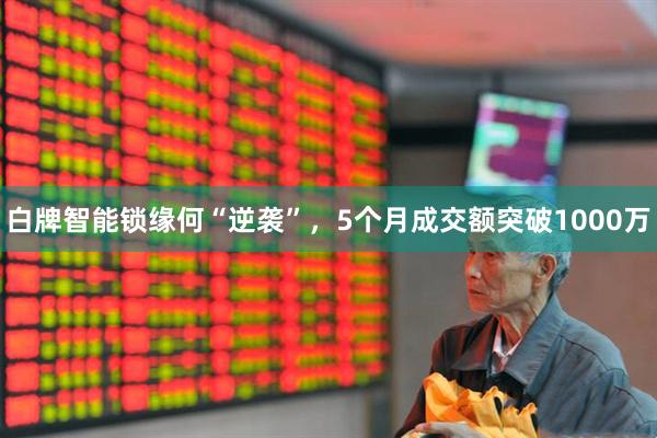 白牌智能锁缘何“逆袭”，5个月成交额突破1000万